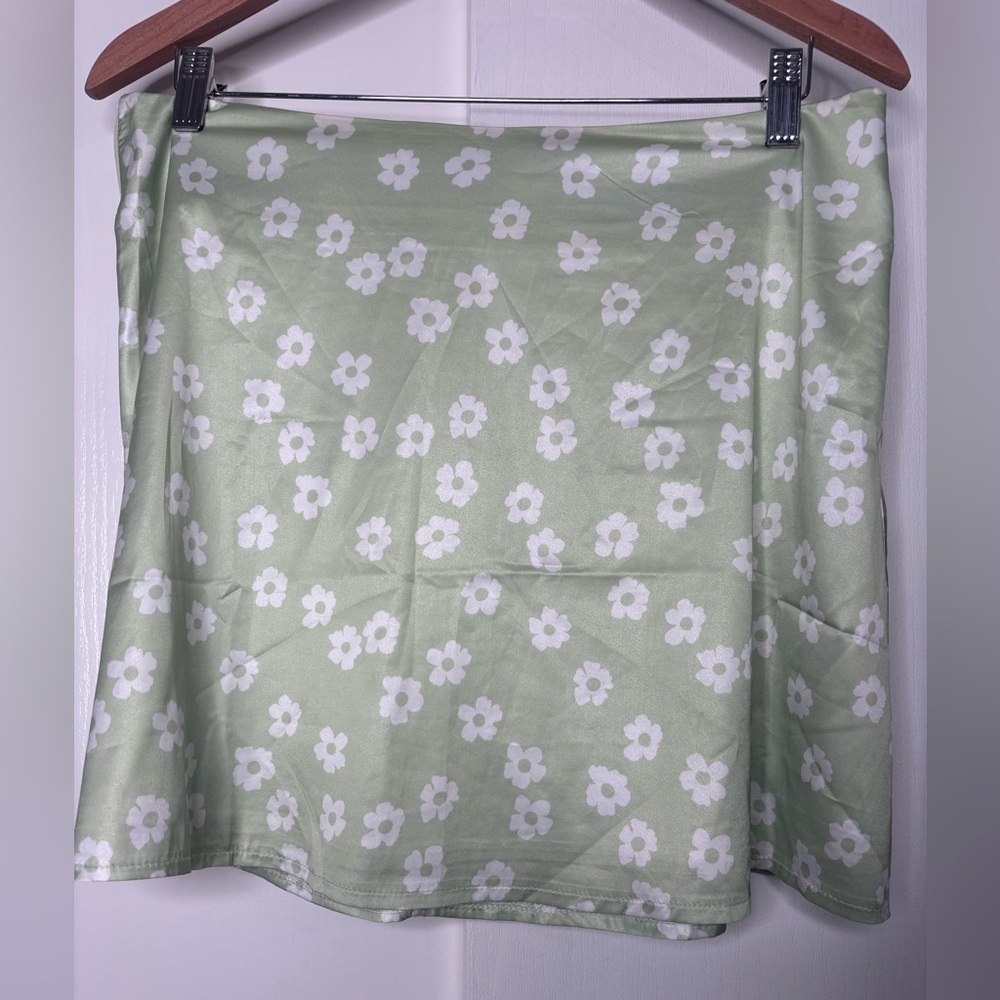 Princess Polly Mint Floral Mini Skirt